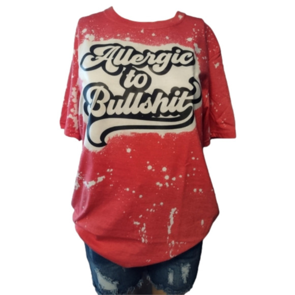 Allergic to BULL$HIT Tshirt Size Medium - Picture 1 of 4